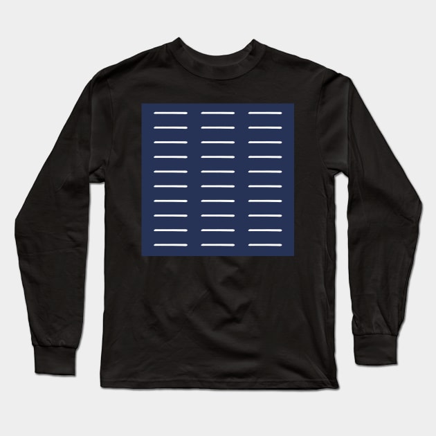 Mudcloth (Navy) Long Sleeve T-Shirt by summer-sun-art